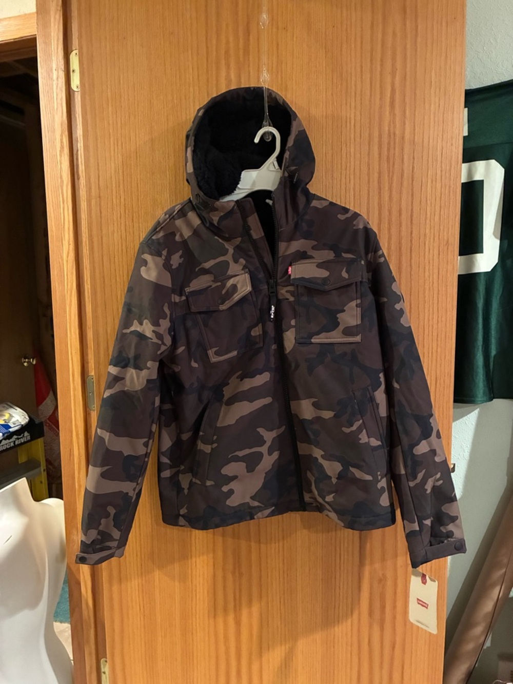 Levi's Brown and Black Camo Zip jacket